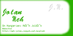 jolan meh business card